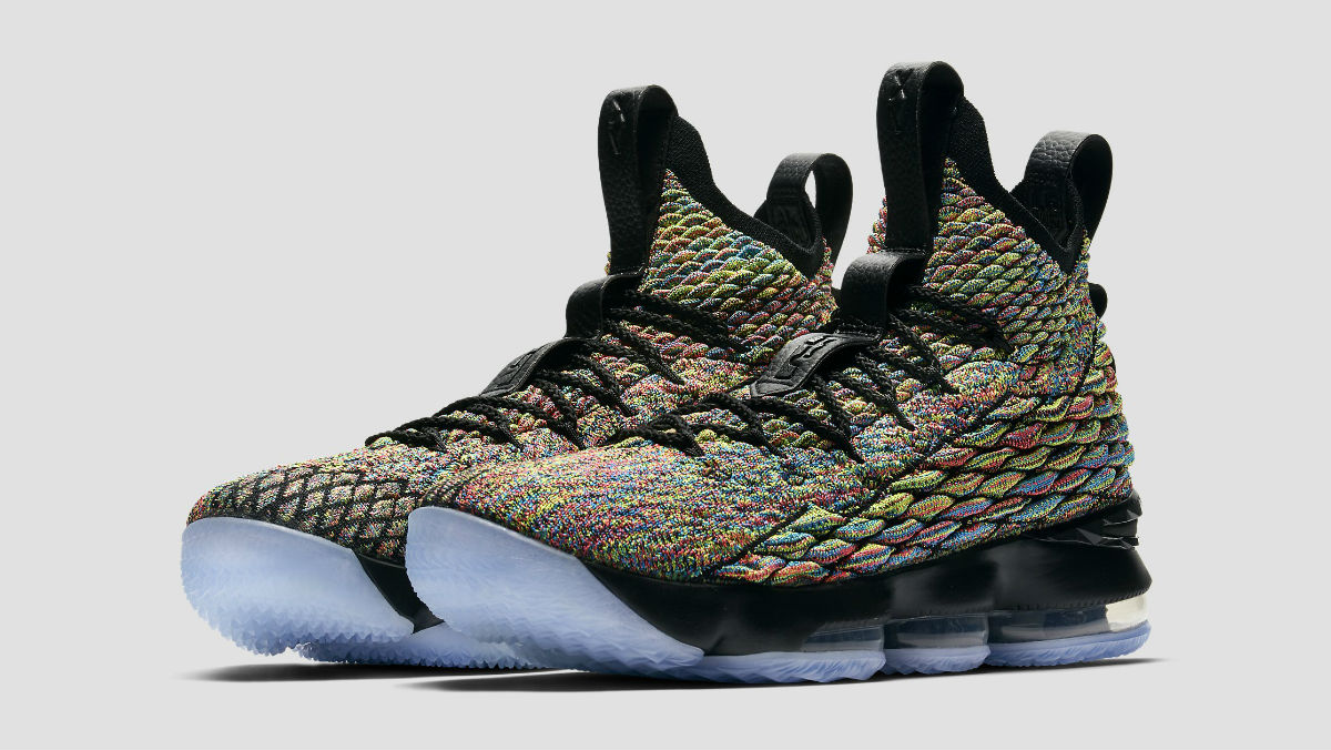 Lebron 15 black multicolor best sale