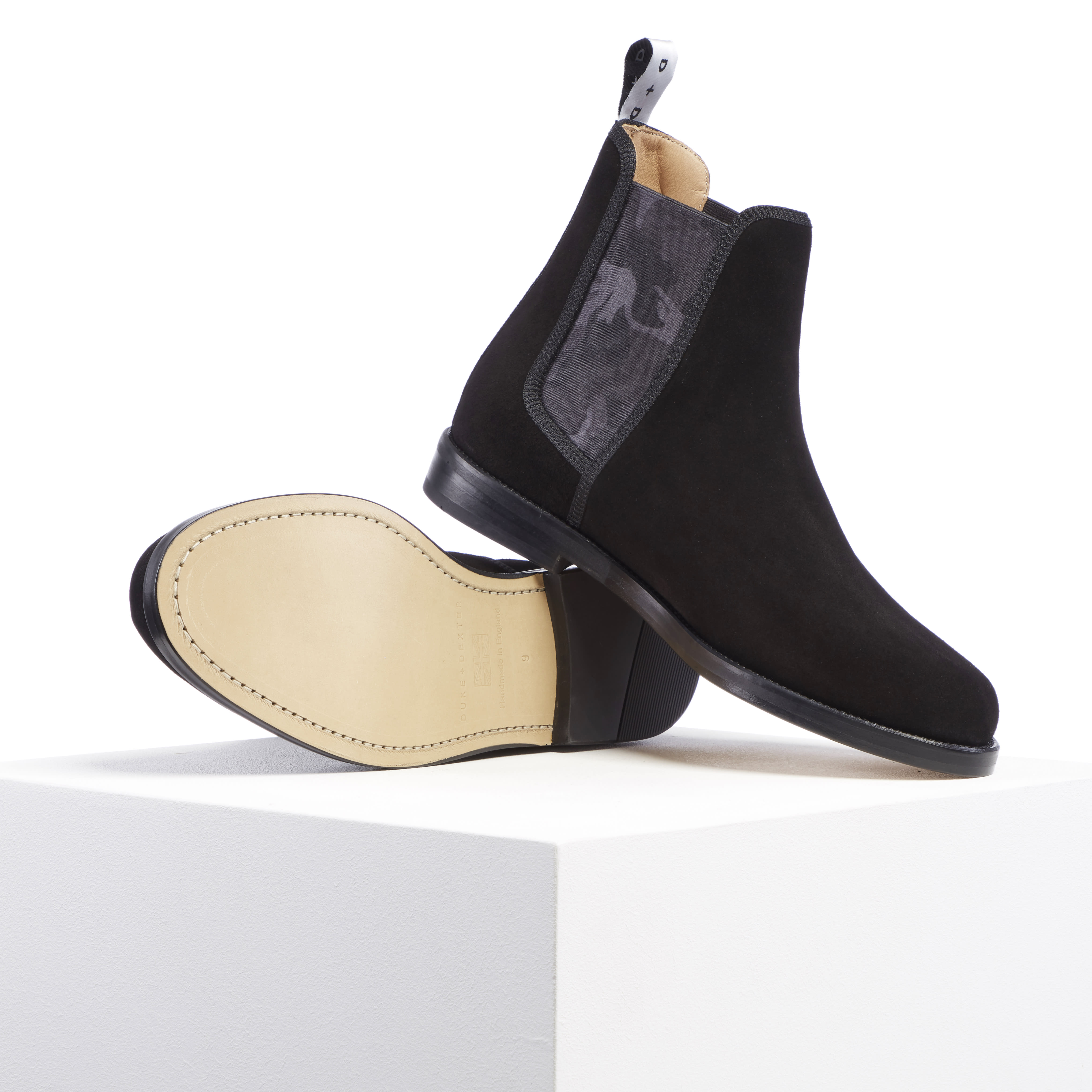 DUKE + DEXTER Woolf Handmade Black Suede Leather Chelsea Boot Racing Sport Sz 11 Dexter Suede Boots for Men for Sale | Shop New & Used Men main image 2