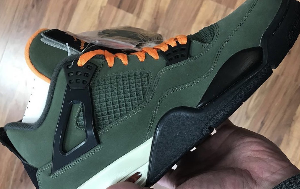 Jordan 4 green orange on sale