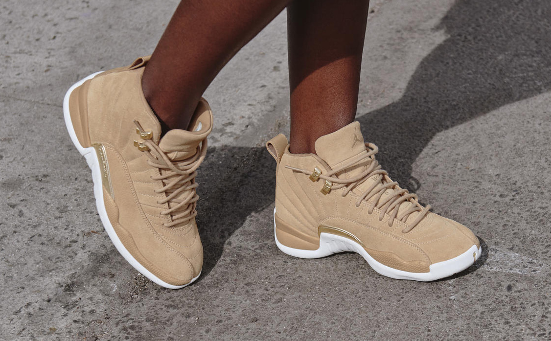 Jordan 12 vachetta tan on feet on sale