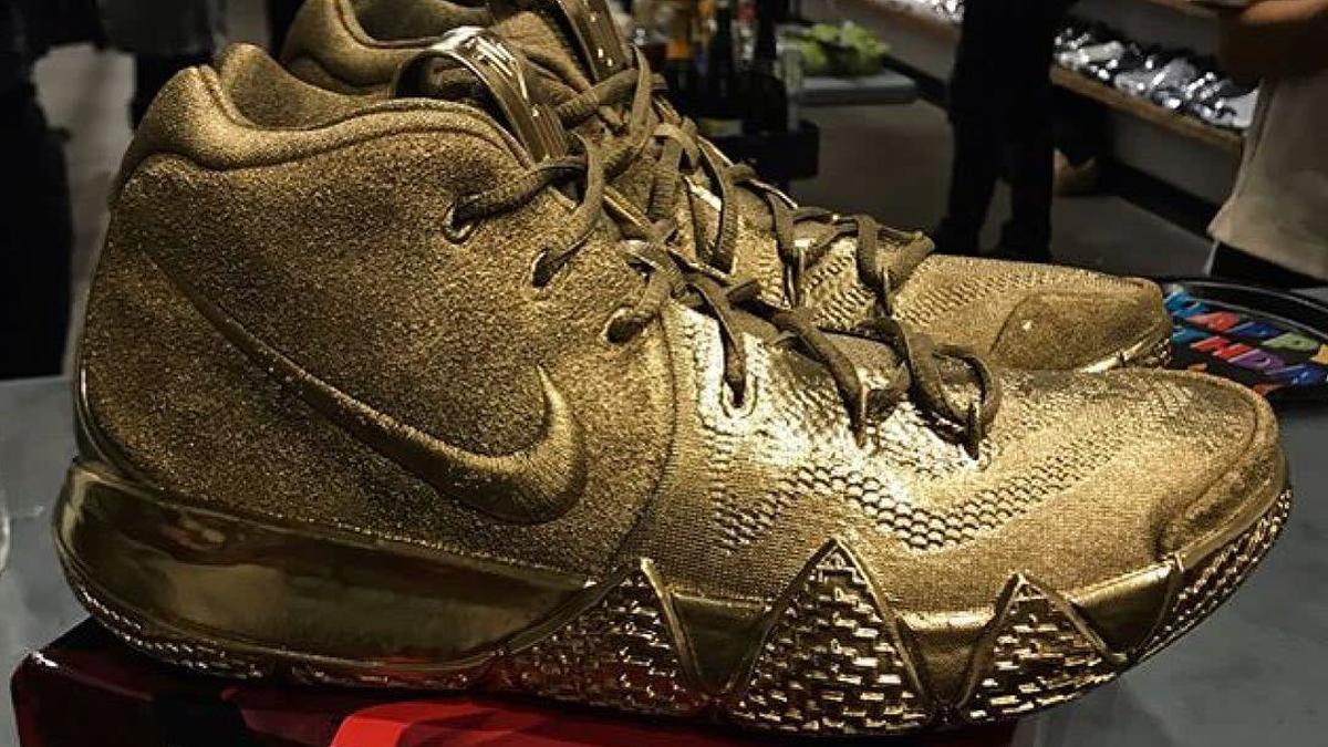 Nike kyrie 4 gold deals