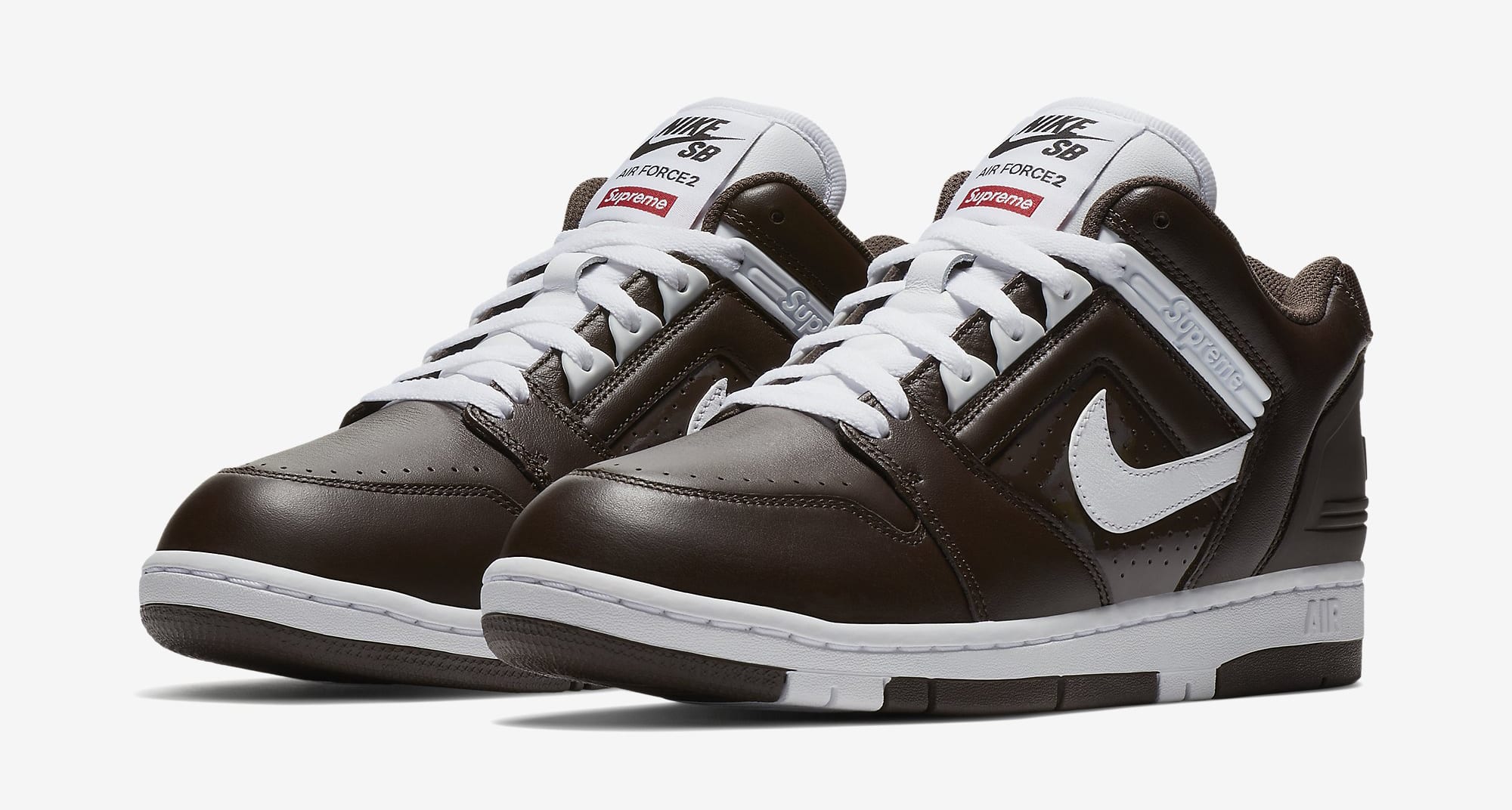 Nike SB Air Force 2 Low Supreme Brown シュプリーム Nike SB AF2 Low Supreme 'Baroque Brown'. Nike SNKRS