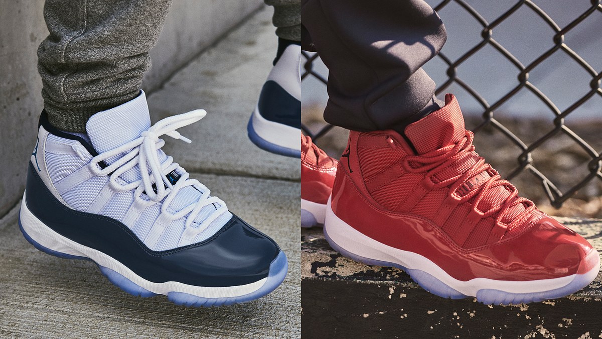 Jordan 11 win like 96 on feet online