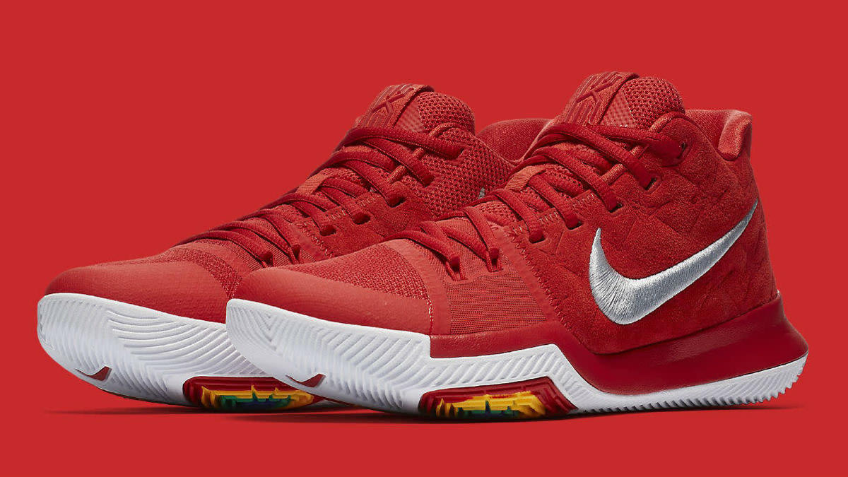 Nike kyrie 3 white/red hotsell