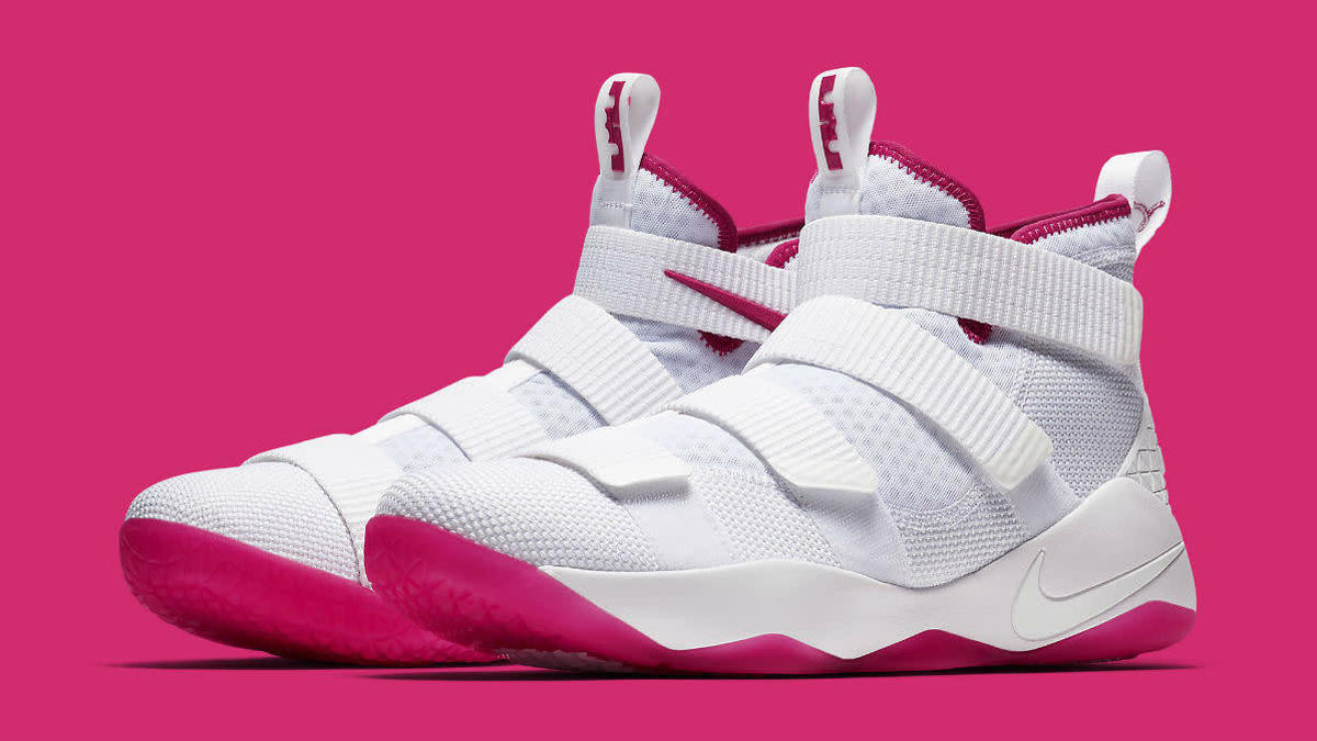 Lebron soldier pink and white best sale