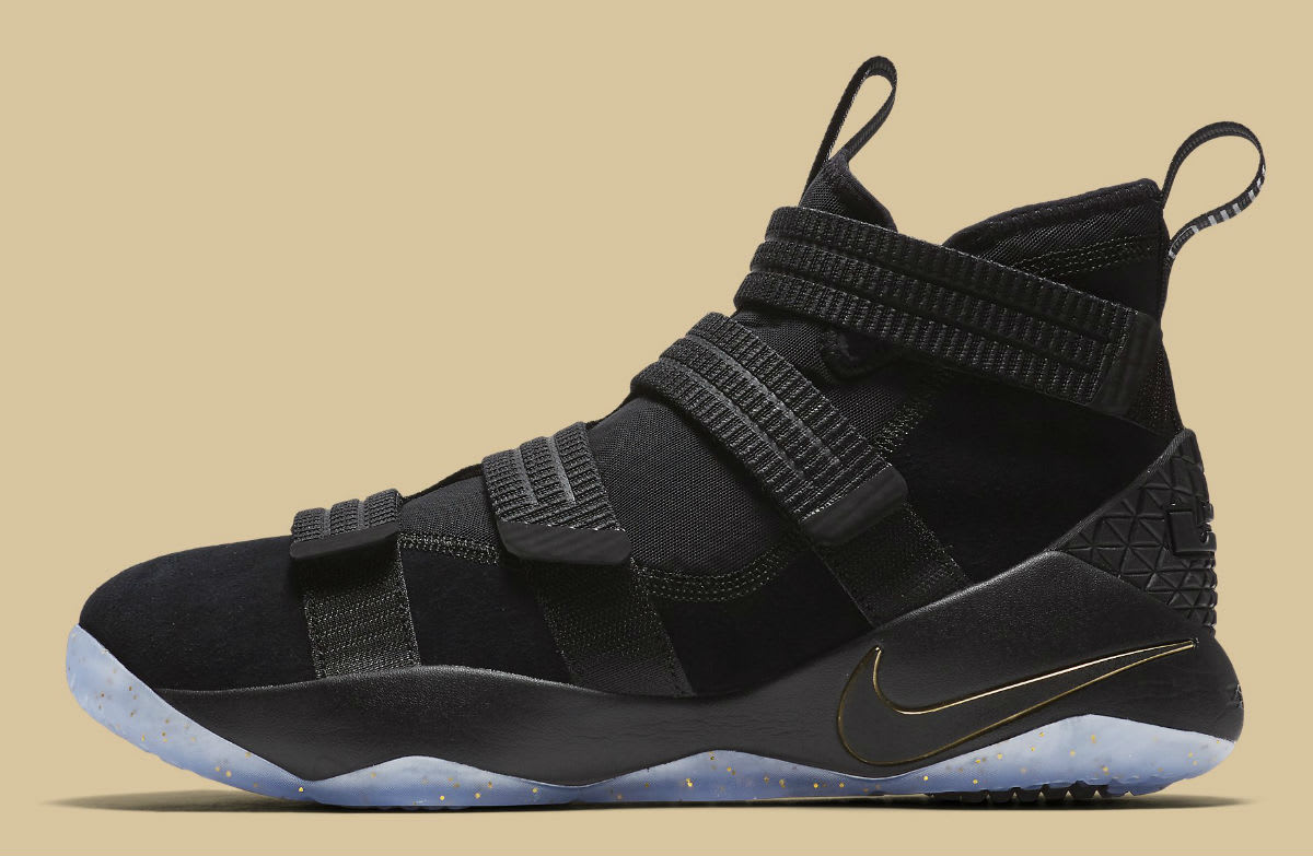 Lebron soldier 11 black and gold hotsell