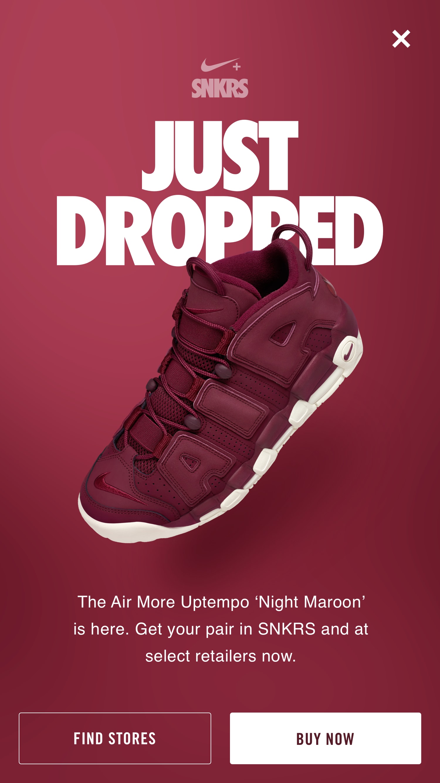 Maroon uptempo best sale