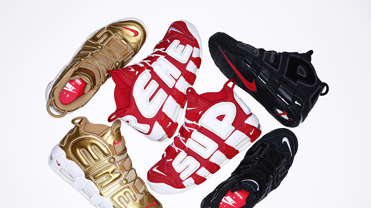 Nike uptempo supreme price best sale