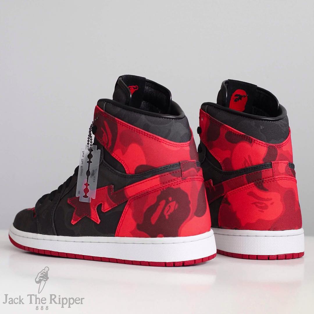 Jordan 1 x bape best sale