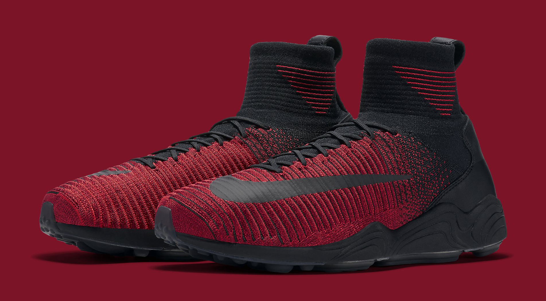 Nike zoom mercurial flyknit red best sale