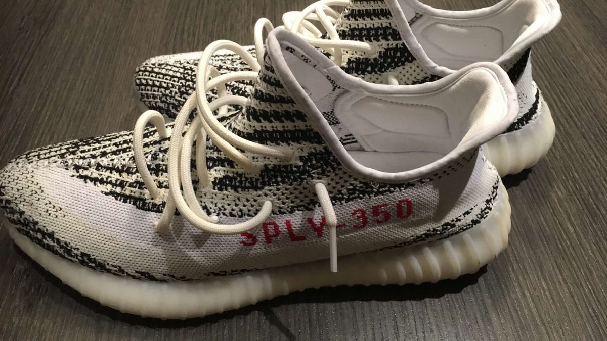 Kim kardashian zebra yeezy on sale