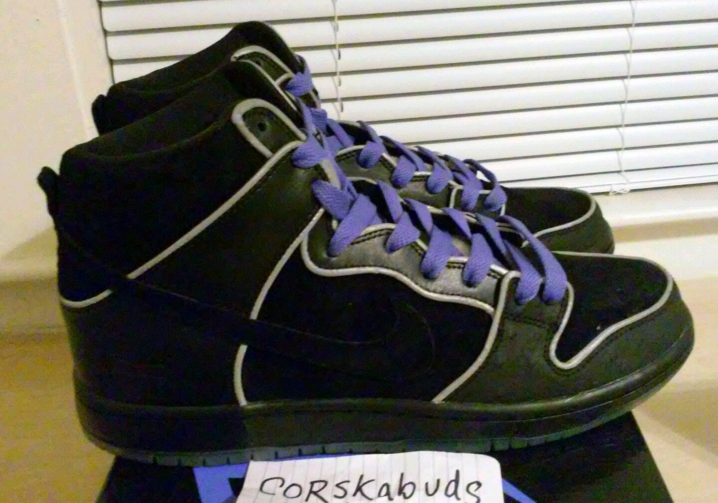 Nike sb dunk high purple box deals