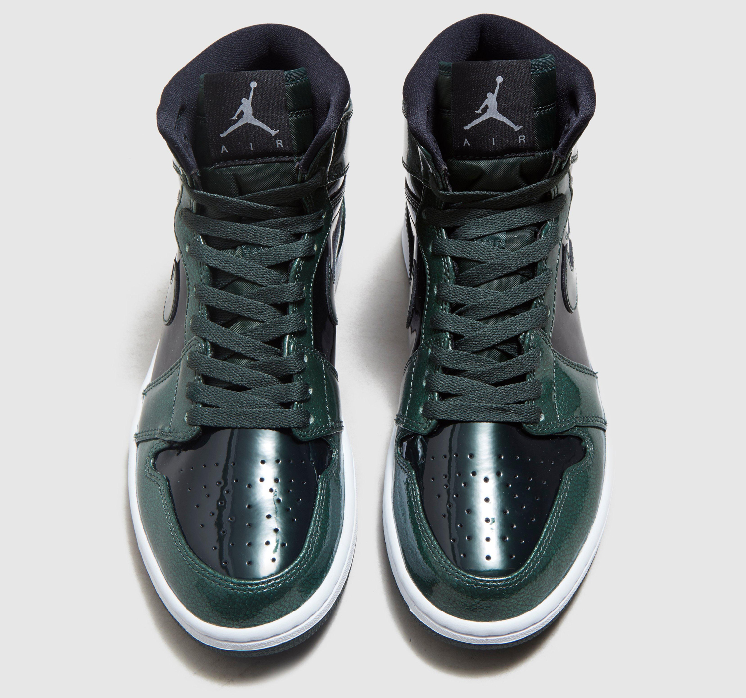 Jordan 1 green patent leather best sale