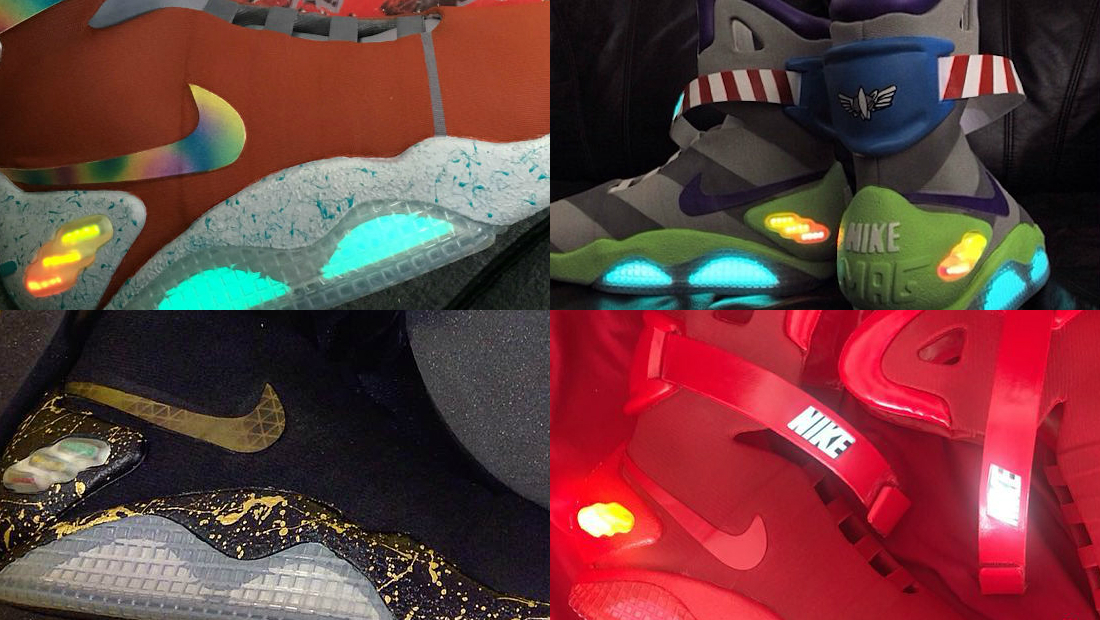 Red nike air mags online