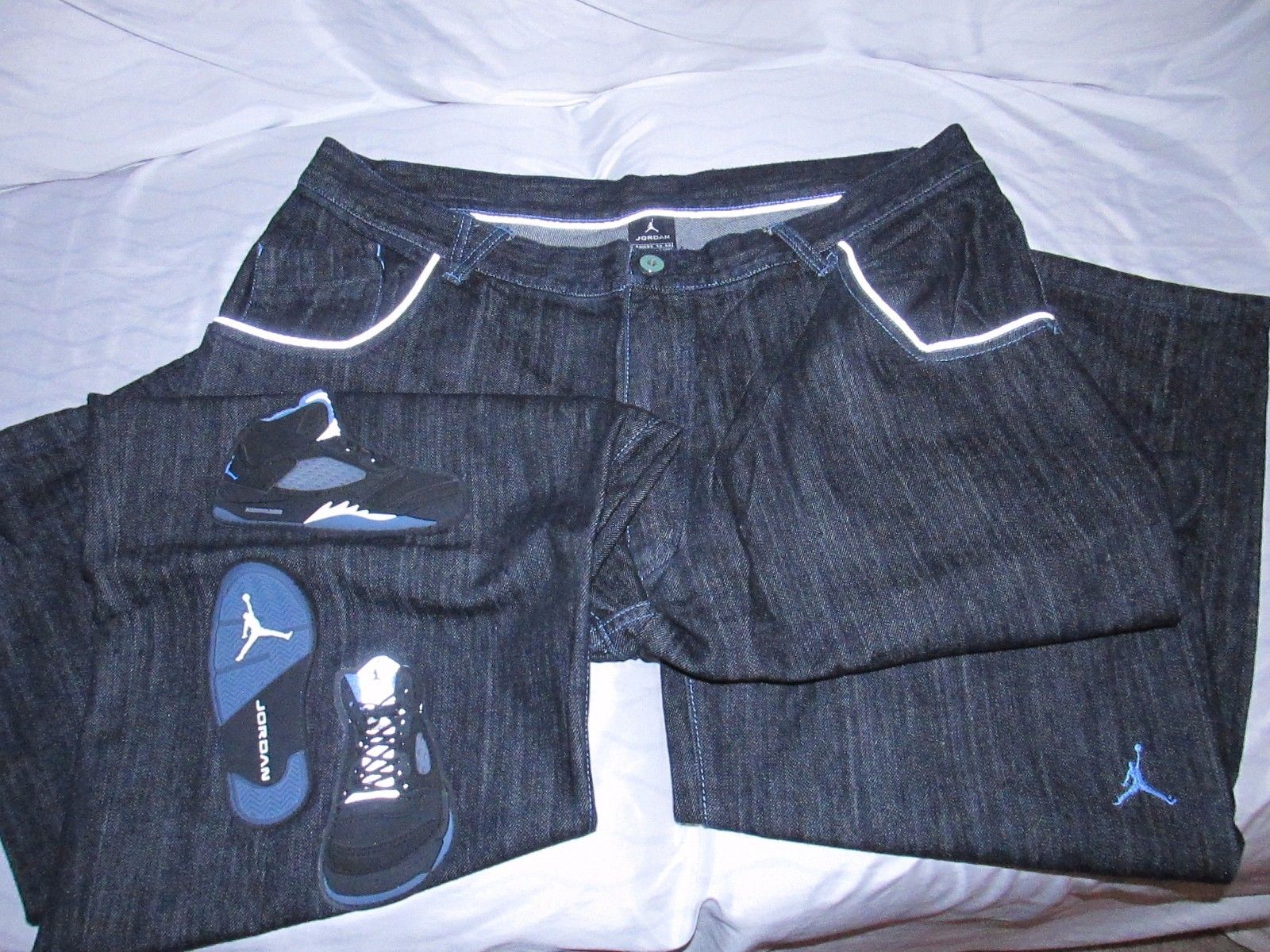 パンツ JORDAN BRAND AS M J AIR JDN DENIM JORDAN BRAND AS M J AIR JDN DENIM AOP SHORT BLUE GREY