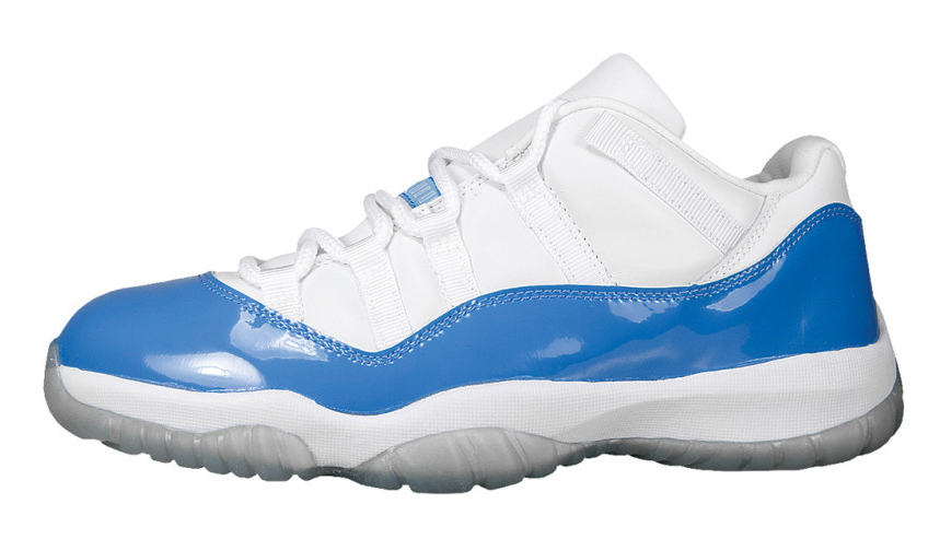 Jordan 11 low blue and white on sale