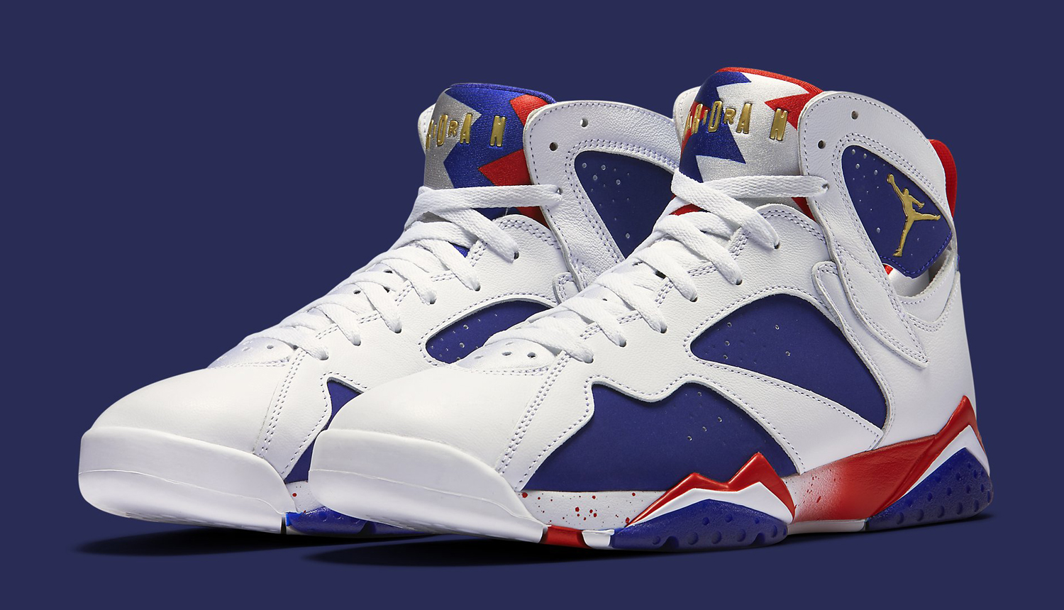 Jordan 7 red white and shops blue