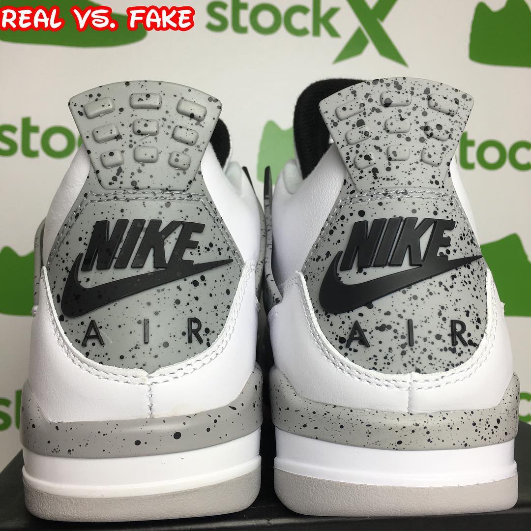 Jordan retro 4 original vs fake best sale