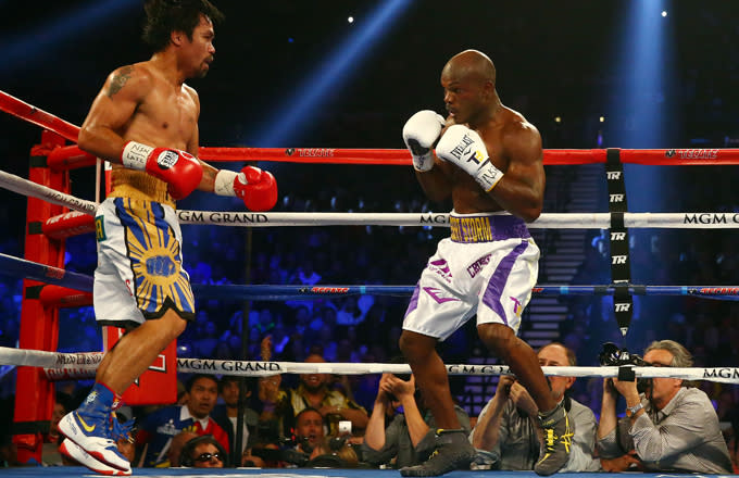 Manny Pacquiao Wears Nike Boots to Best Timothy Bradley in Possible Final Fight