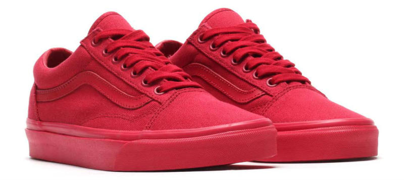 All red vans low top hotsell