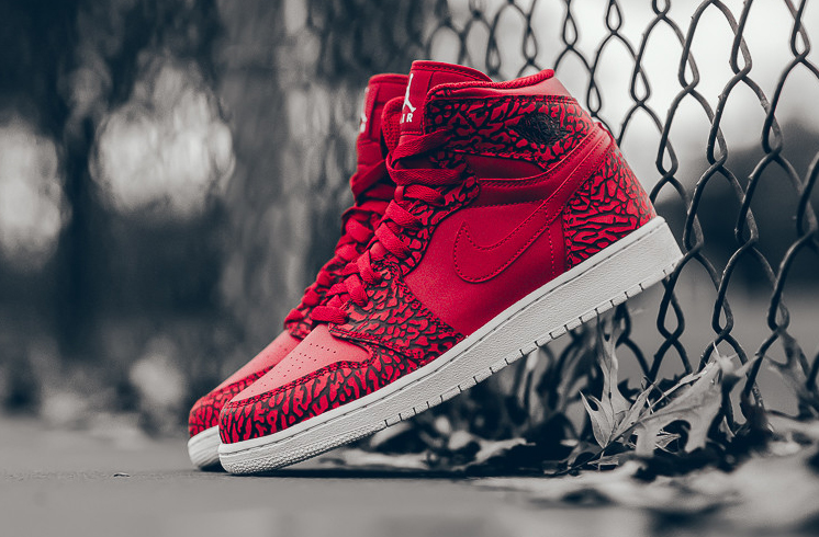 Nike Air Jordan 1 Retro High Red selling Elephant Shoes