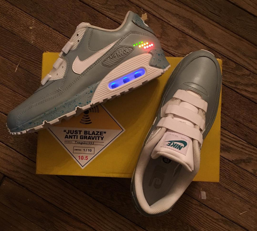 Just Blaze Got a Crazy Nike MAG Air Max 90 Custom for Christmas