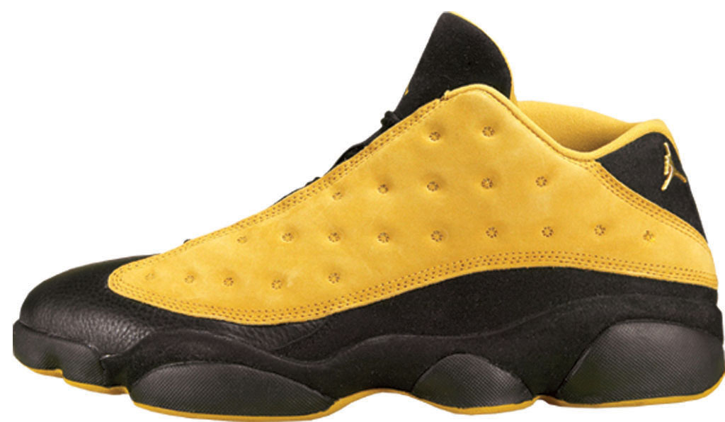 Black yellow 13 jordans hotsell