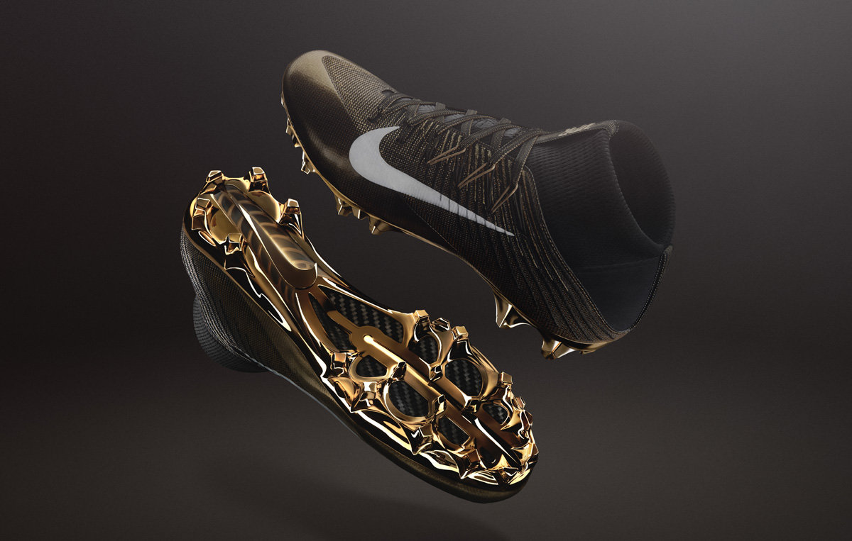 Football cleats with gold shops bottoms