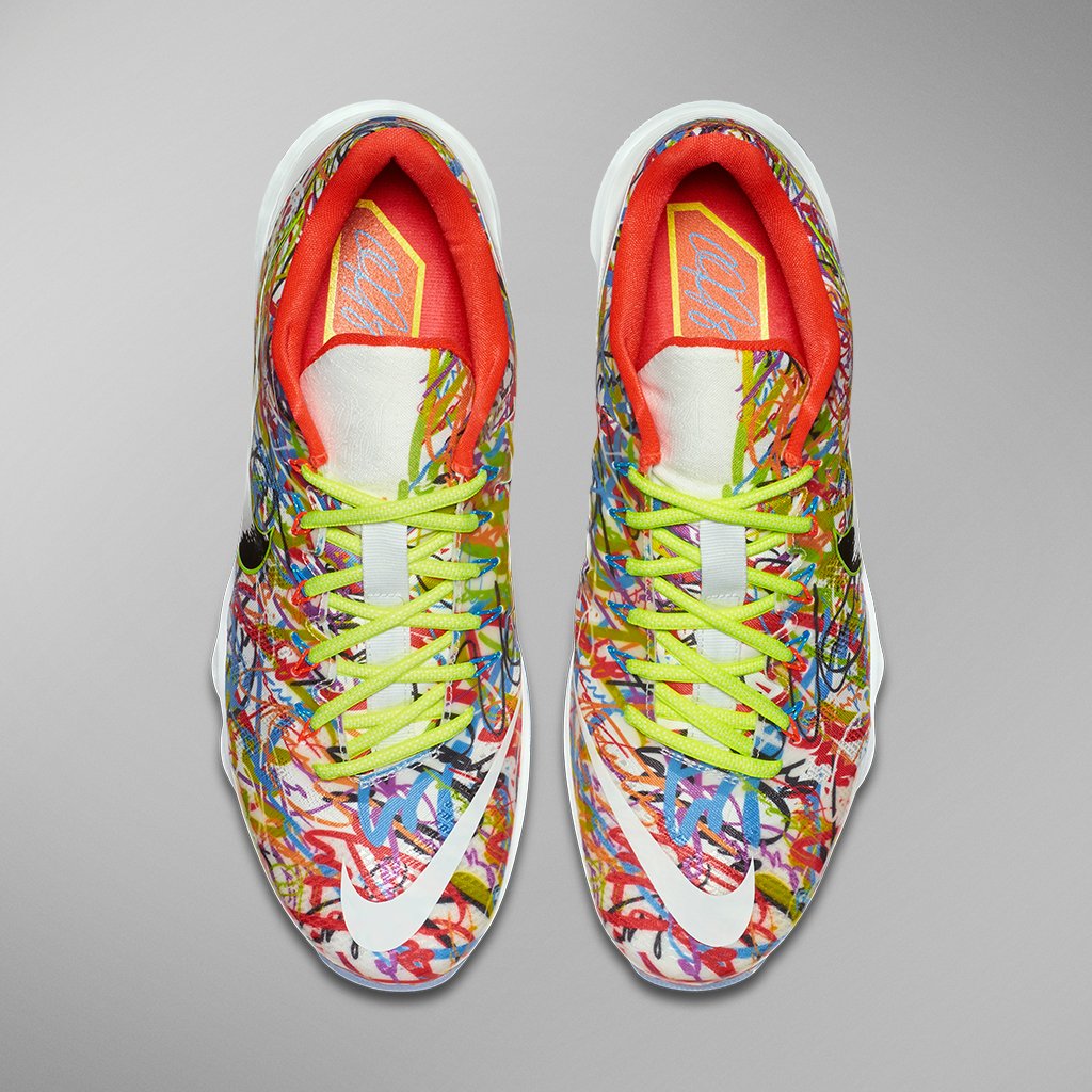 Nike CJ3 Calvin Johnson Flyweave, Thankful Graffitti NIKE CALVIN JOHNSON 3 TRAINER #725231-499 MEN SIZE 8  main image 3