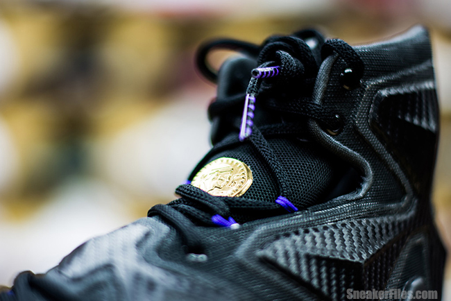 Lebron 13 black purple gold best sale