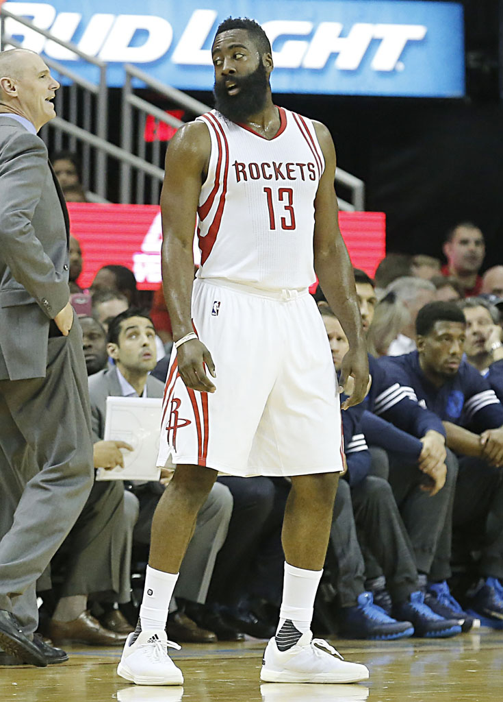 SoleWatch James Harden Laces Up All White Boosts In Second adidas Outing