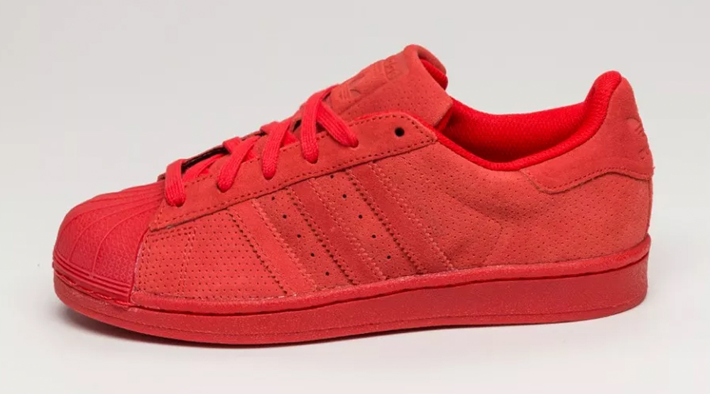 All fashion red shell toe adidas