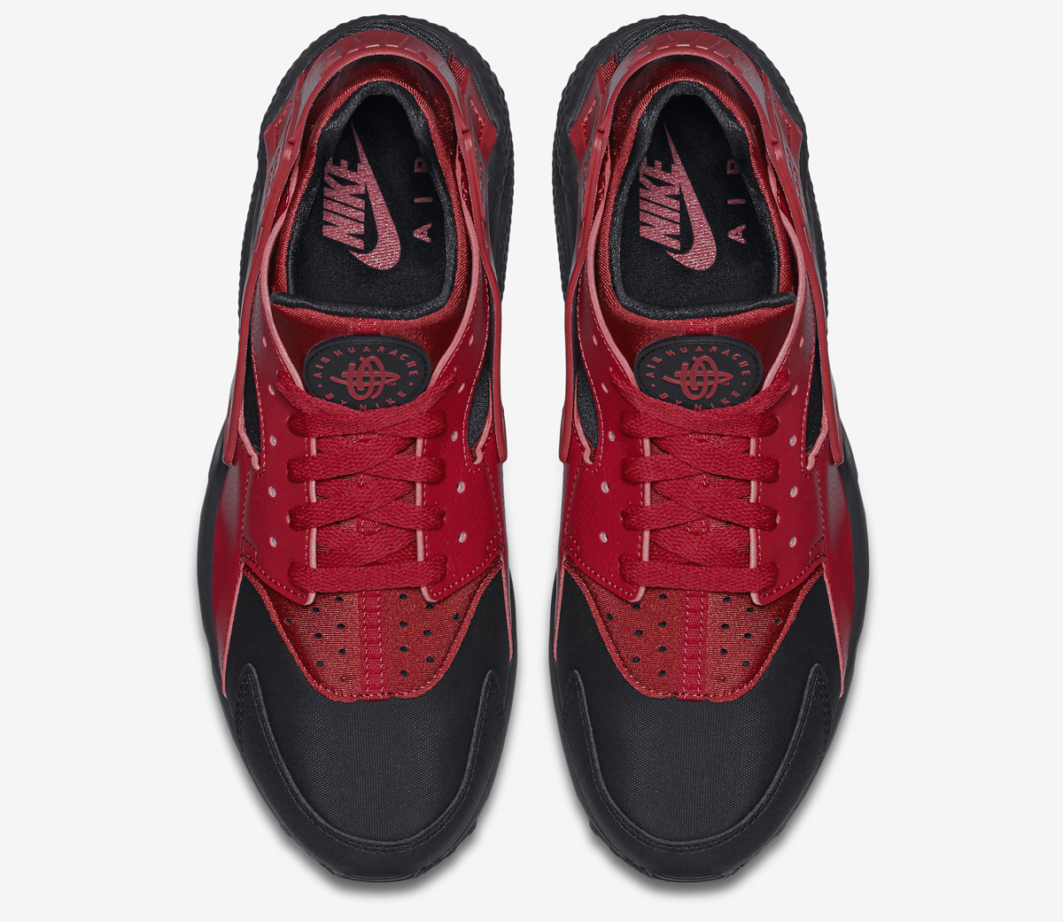 Black n red huaraches best sale