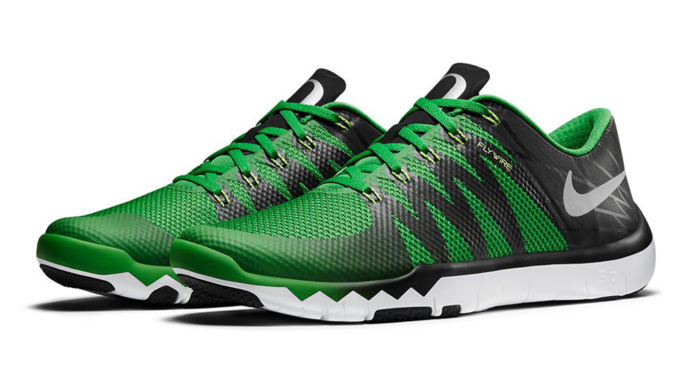 Nike Free Trainer 5.0 Sz 9 Oregon Ducks Win The Day Apple Green White Shoes Nike Free Trainer 5.0 Oregon Ducks Win The Day Promo Sample  main image 4