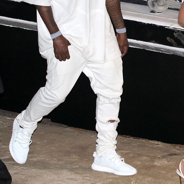 Kanye West Debuts All White adidas Yeezy 350 Boost