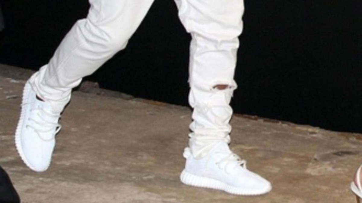 Kanye West Debuts All White adidas Yeezy 350 Boost