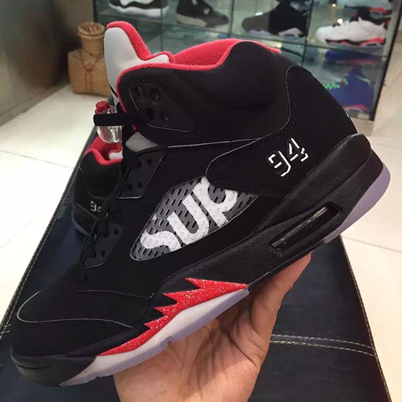 Supreme jordan 5 fashion black