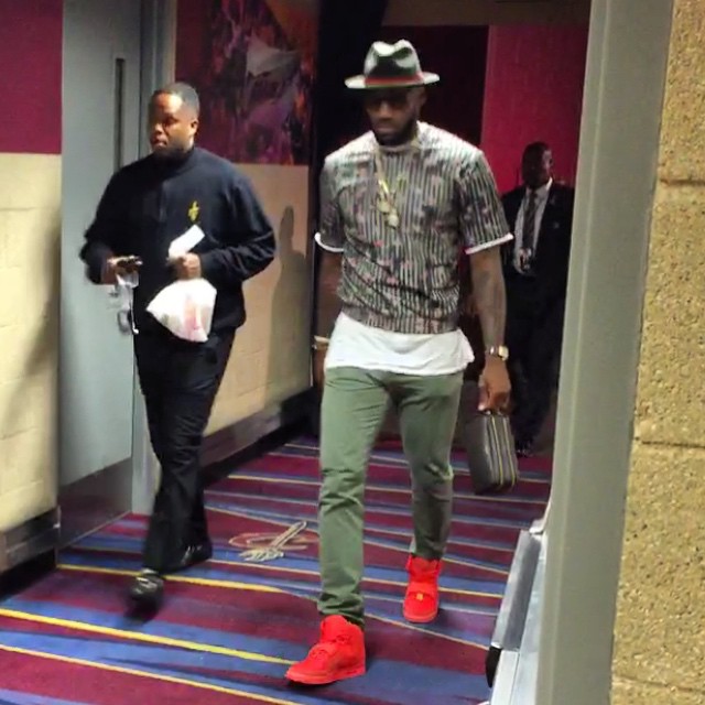 LeBron James Wore Red October Yeezys to Game 3