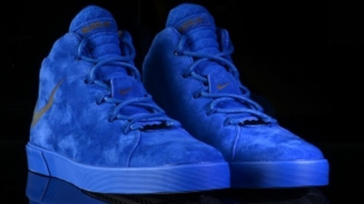 LeBron James Blue Suede Shoes