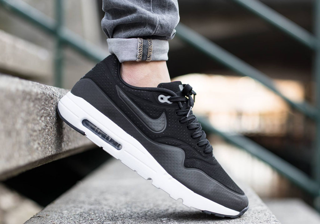 Nike air max 1 dark grey black white print best sale