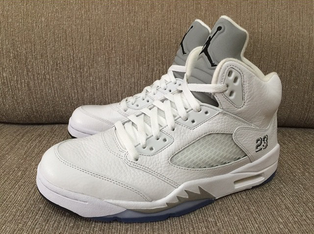 Jordan 5s all white online