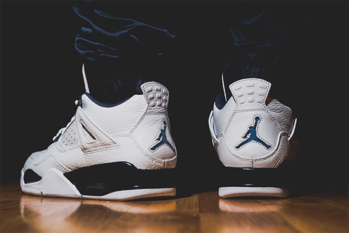 An On Foot Look at the Remastered Air Jordan IV Columbia