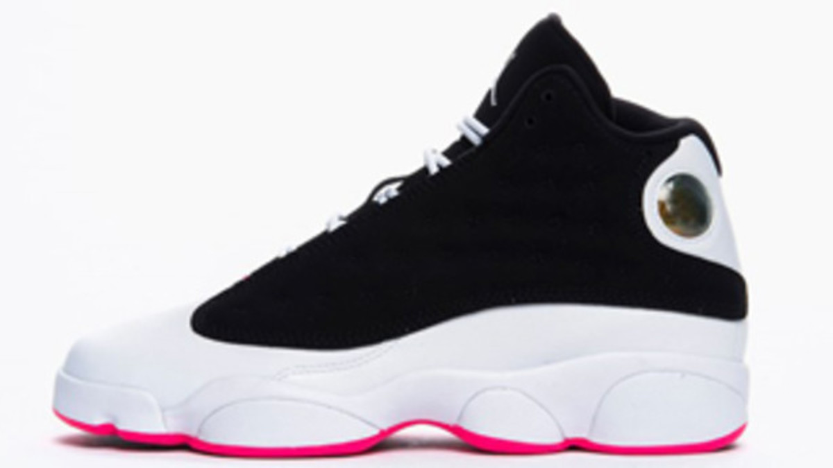 Jordan 13 black and pink discount