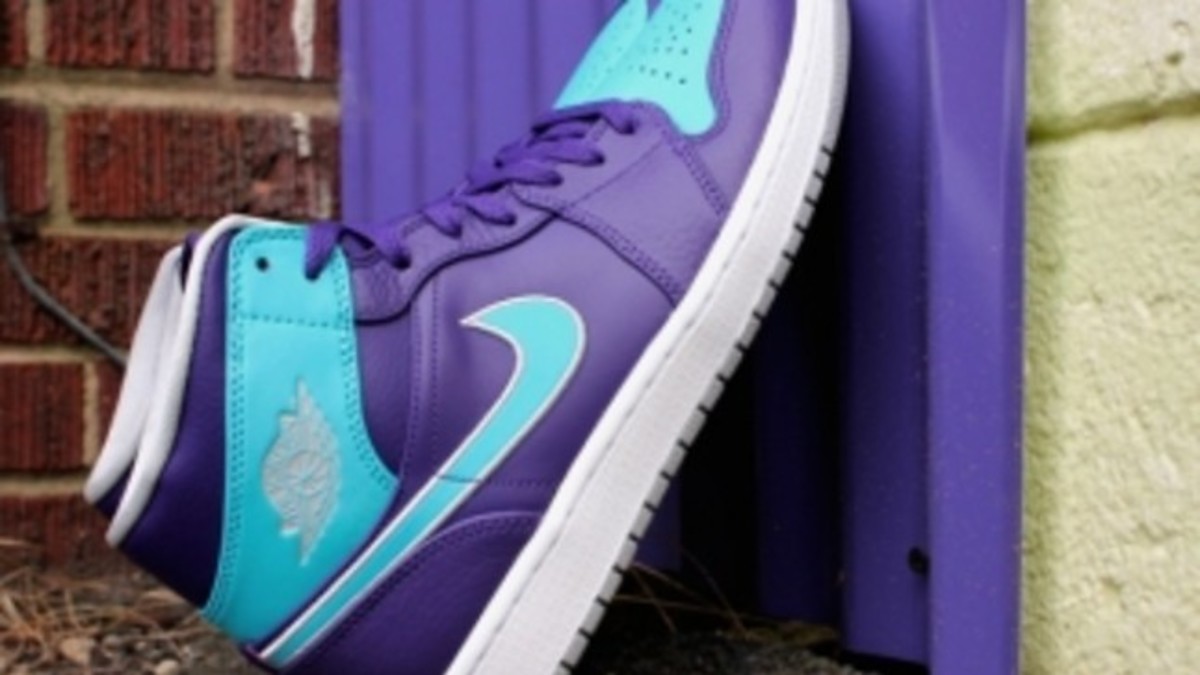 Purple and blue air jordan 1 best sale