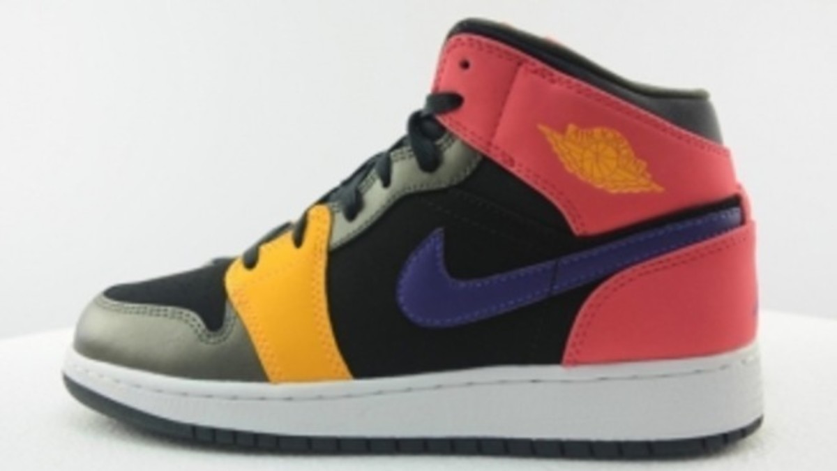 Black yellow and purple jordans online