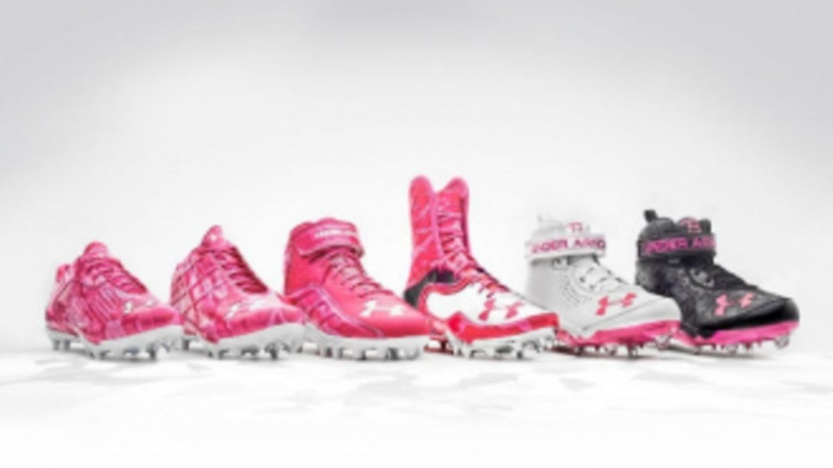 Pink cam newton cleats hotsell