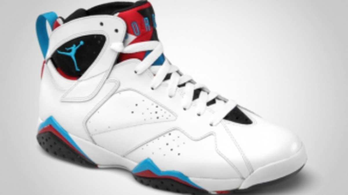 Air Jordan VII Retro White Orion Blue Black Infrared