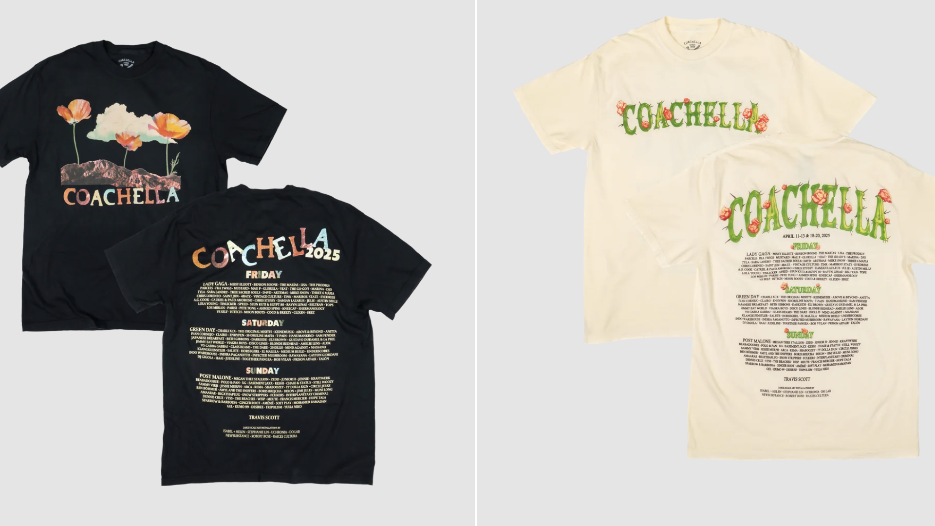 Travis Scott Coachella 2025限定Tシャツ XL Travis Scott Coachella 2025 Merchandise Indio California