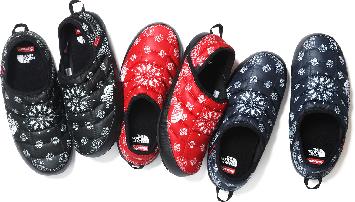 north face slippers supreme