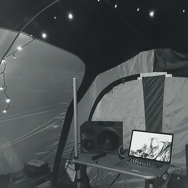 Zayn camping photo.